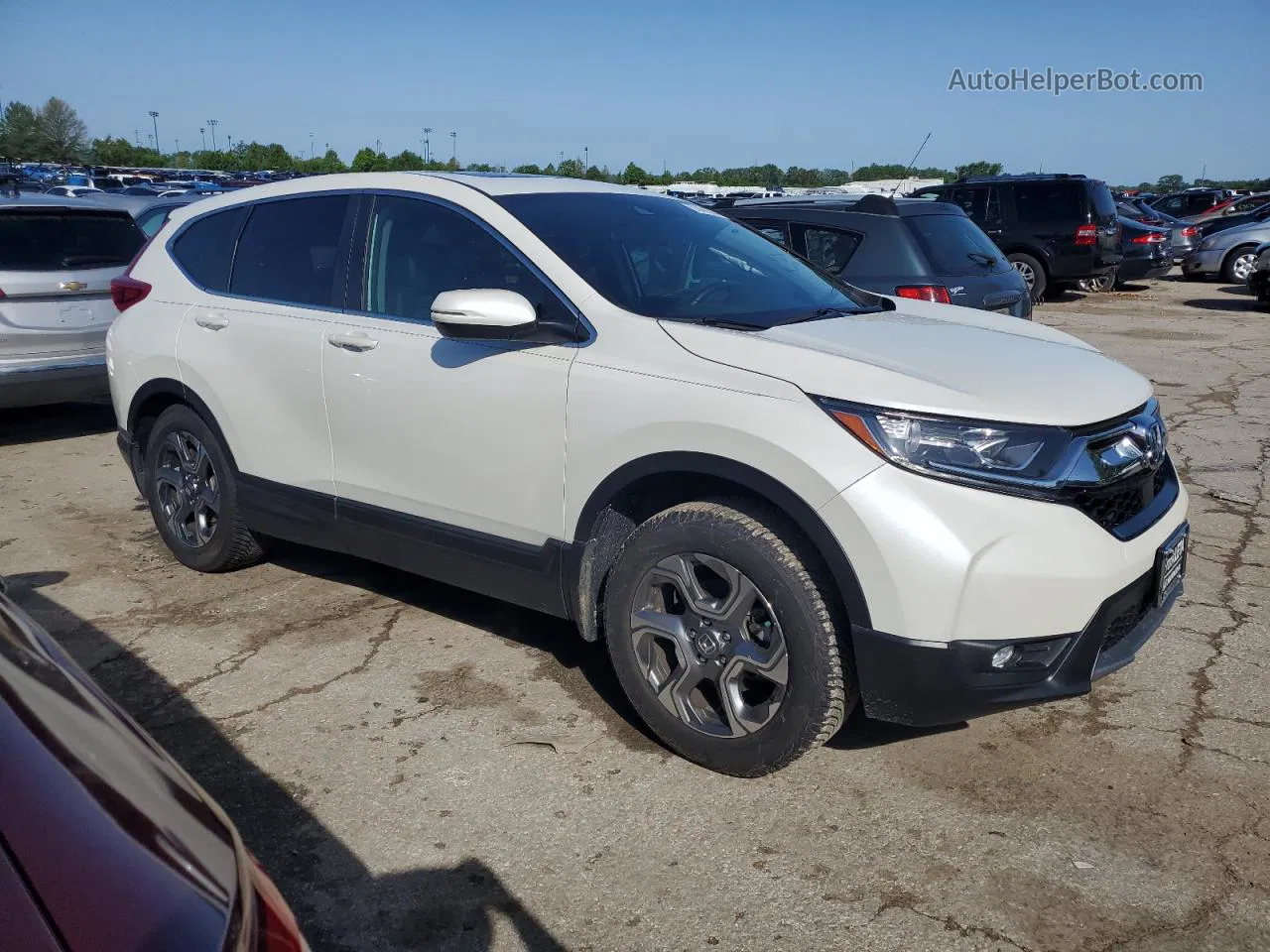 2018 Honda Cr-v Exl White vin: 5J6RW2H82JL028212