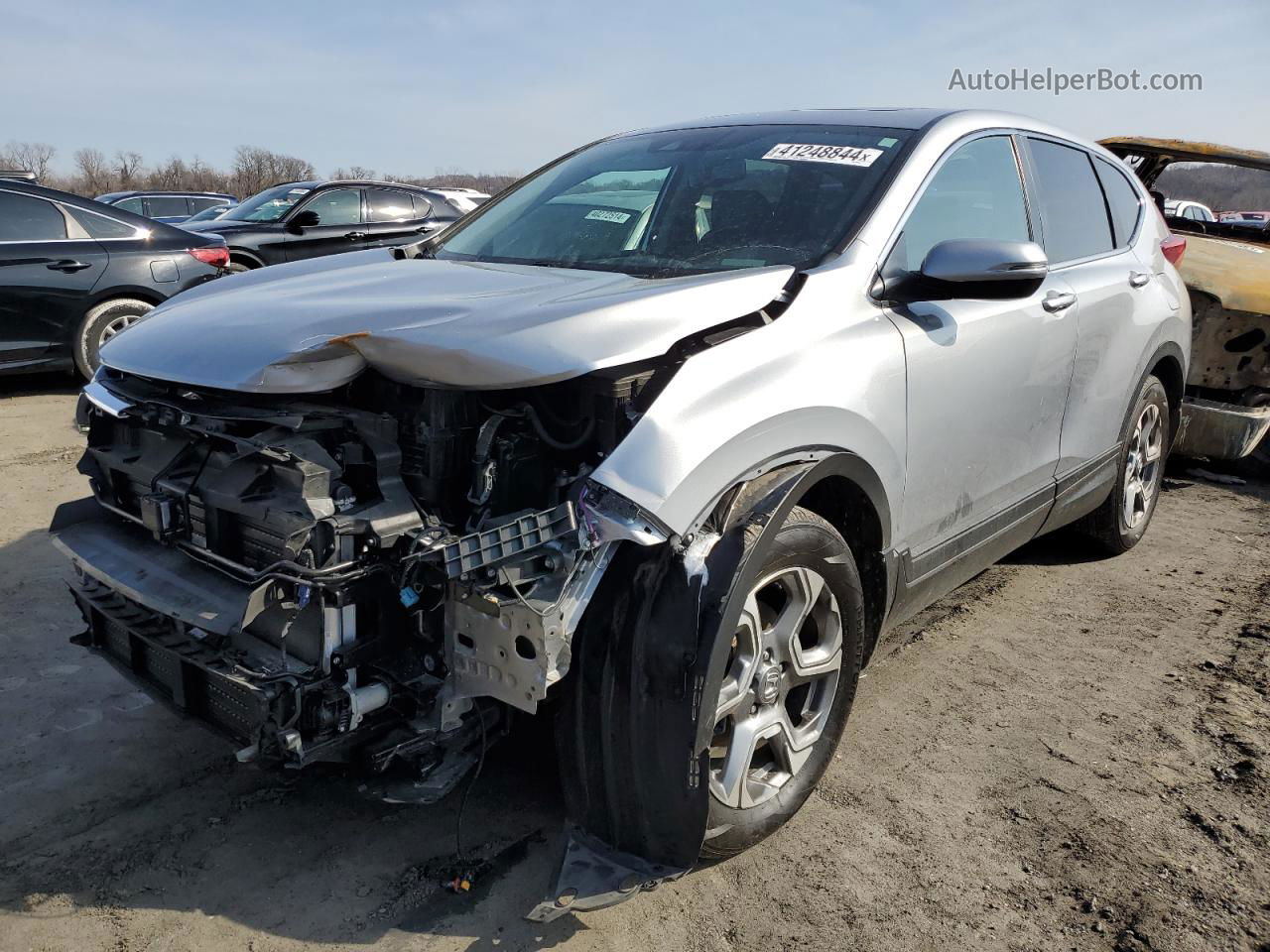 2019 Honda Cr-v Exl Серебряный vin: 5J6RW2H84KL026186