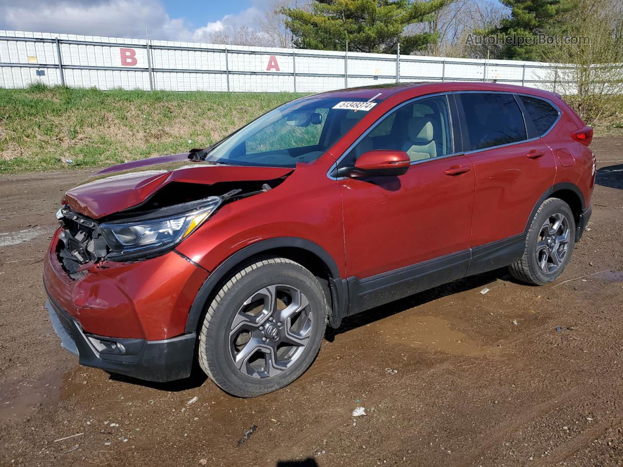 2018 Honda Cr-v Exl Красный vin: 5J6RW2H85JL032626