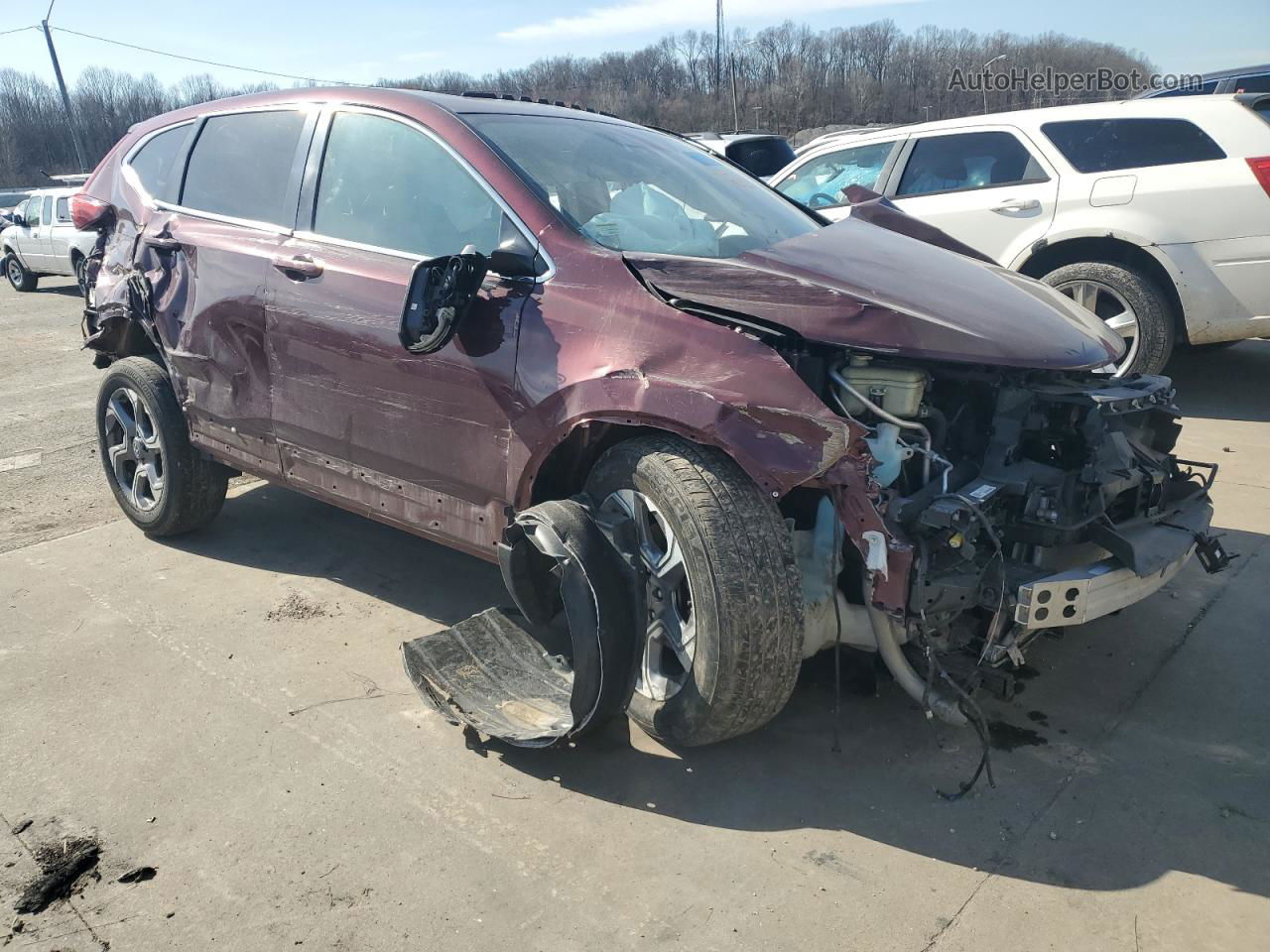 2019 Honda Cr-v Exl Burgundy vin: 5J6RW2H85KL034264