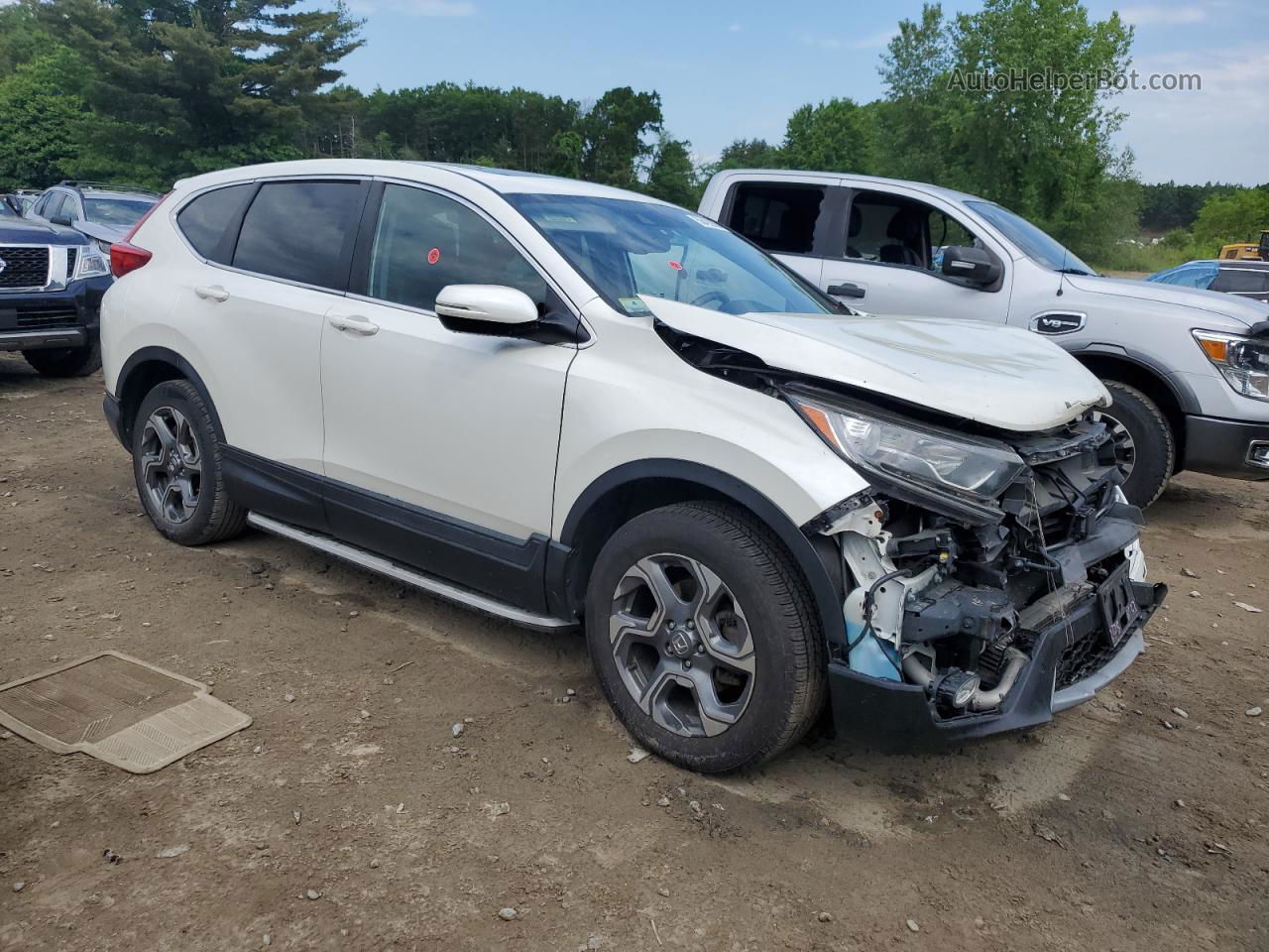 2017 Honda Cr-v Exl White vin: 5J6RW2H86HL062891