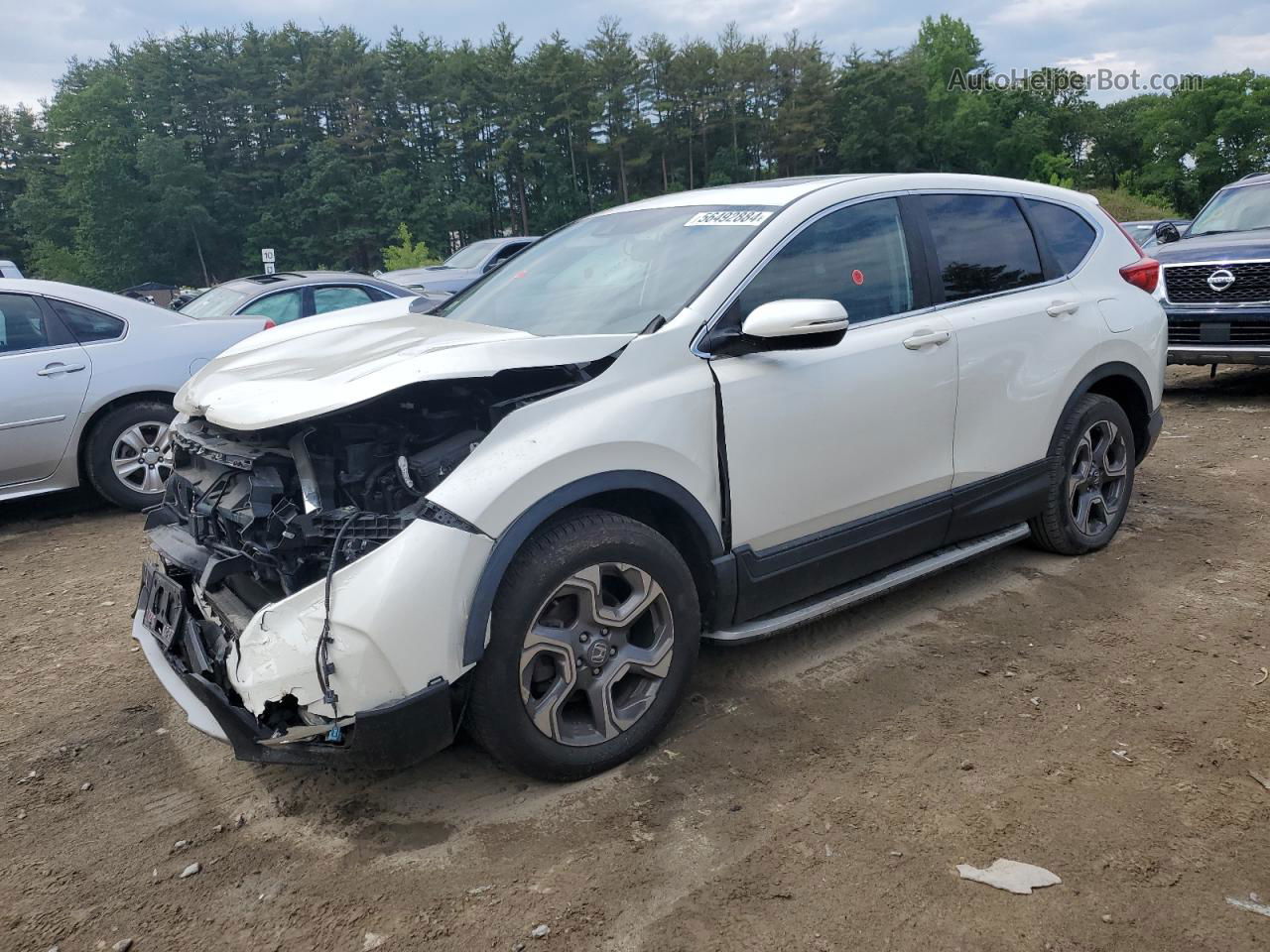 2017 Honda Cr-v Exl White vin: 5J6RW2H86HL062891