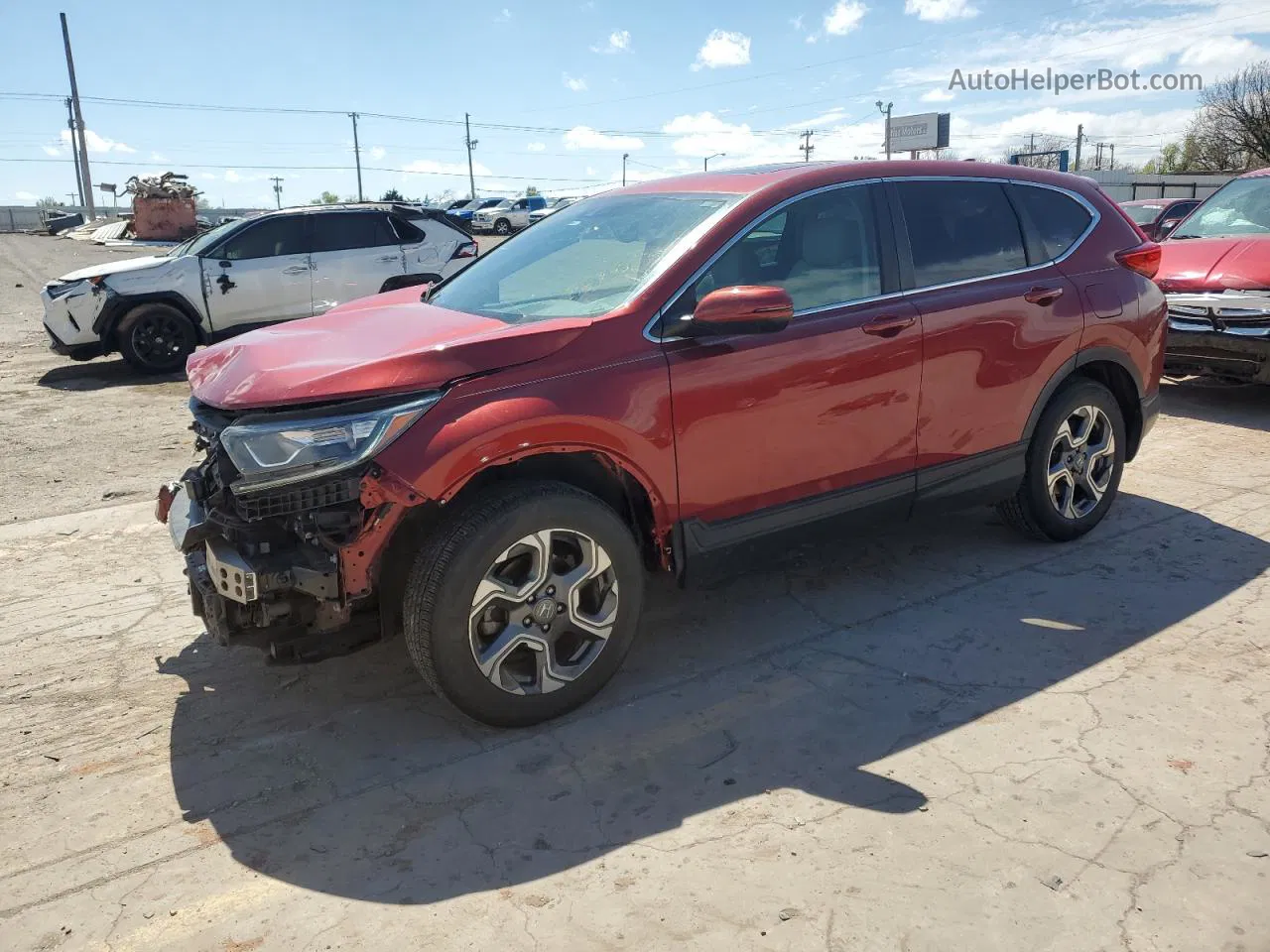 2017 Honda Cr-v Exl Red vin: 5J6RW2H87HL053360