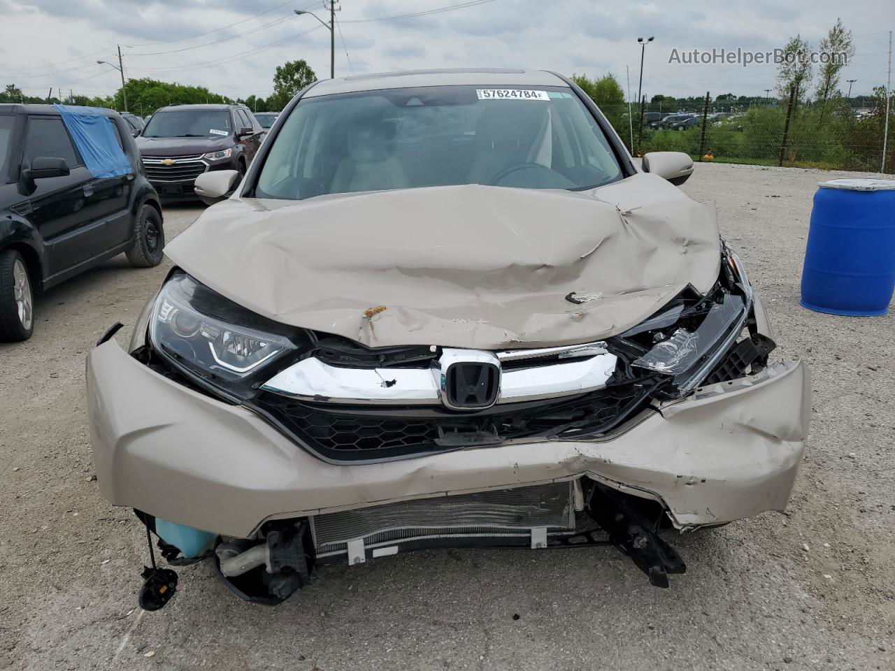 2018 Honda Cr-v Exl Beige vin: 5J6RW2H87JL016296