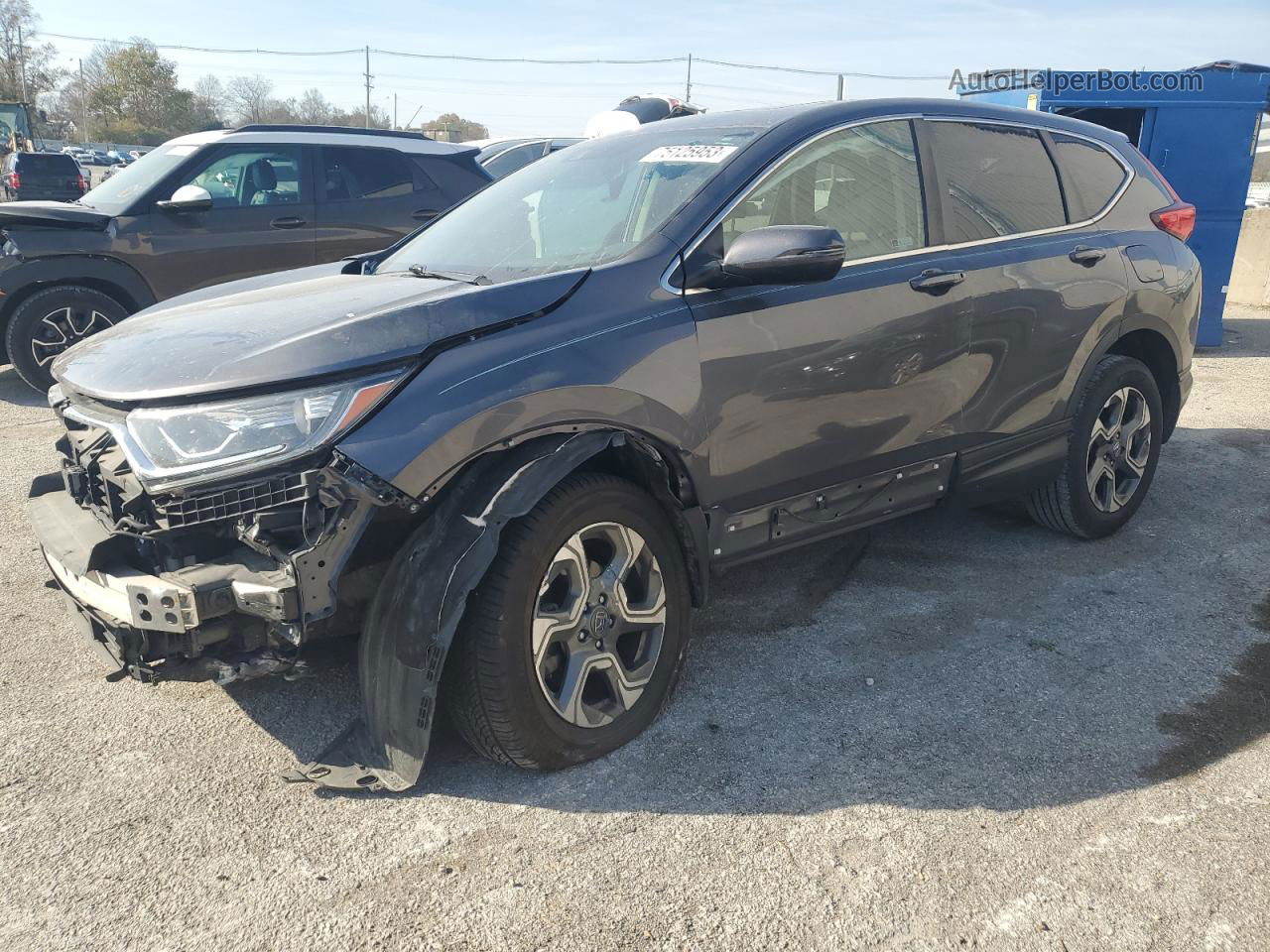 2019 Honda Cr-v Exl Gray vin: 5J6RW2H87KA015341