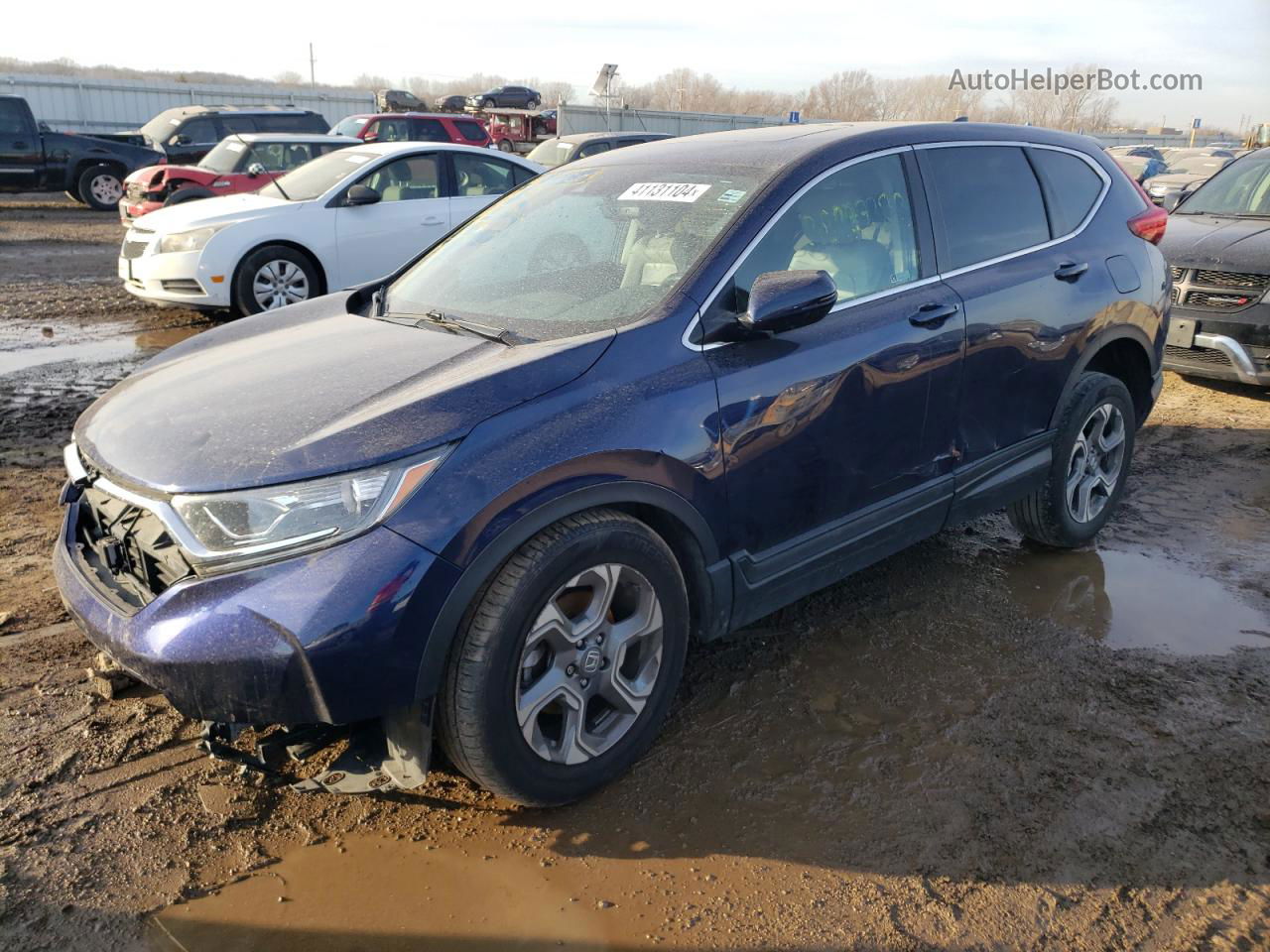 2019 Honda Cr-v Exl Blue vin: 5J6RW2H88KL020021