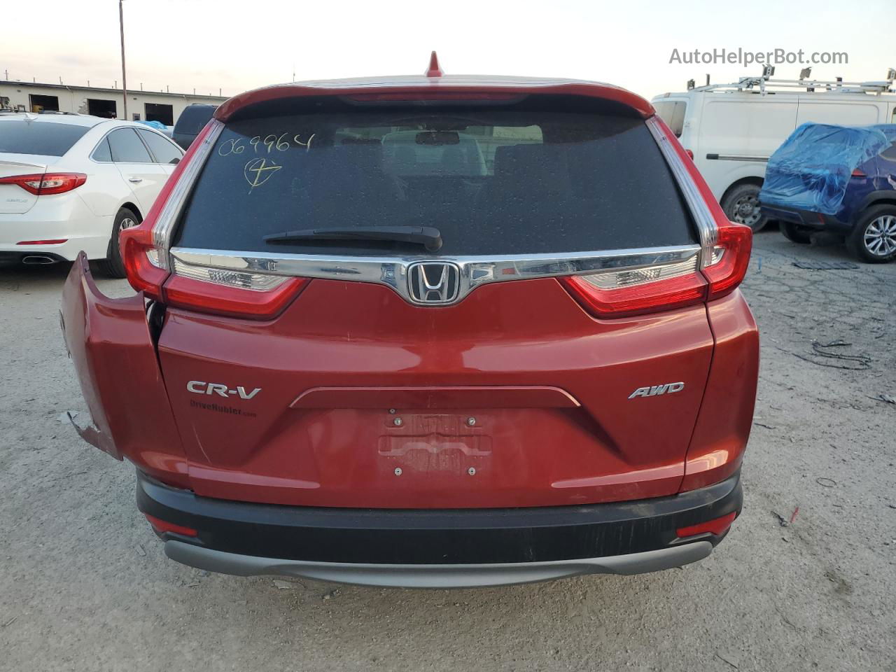 2017 Honda Cr-v Exl Темно-бордовый vin: 5J6RW2H89HL069964