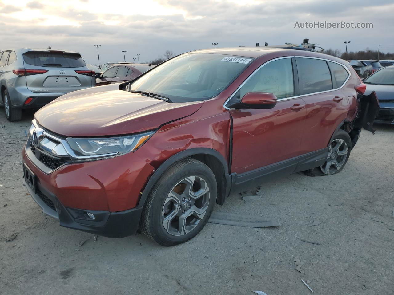 2017 Honda Cr-v Exl Темно-бордовый vin: 5J6RW2H89HL069964