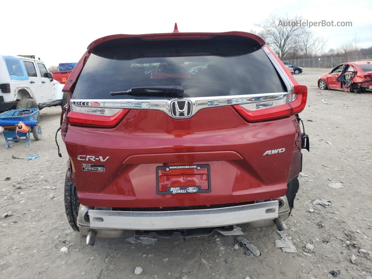 2018 Honda Cr-v Exl Красный vin: 5J6RW2H89JL021774