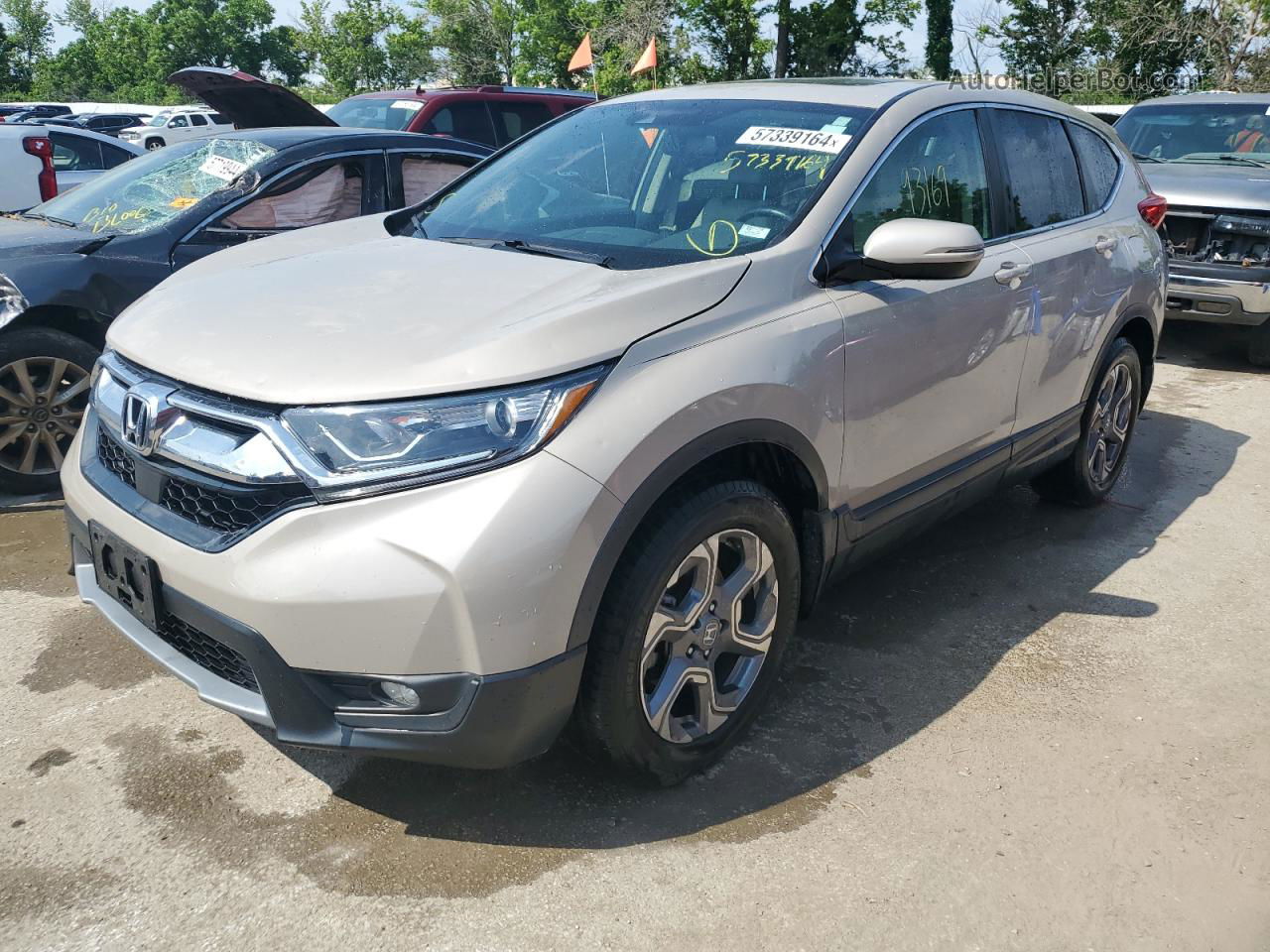 2017 Honda Cr-v Exl Бежевый vin: 5J6RW2H8XHL036679