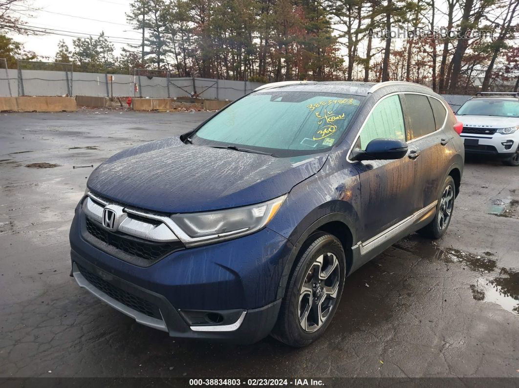 2017 Honda Cr-v Touring Blue vin: 5J6RW2H90HL003683