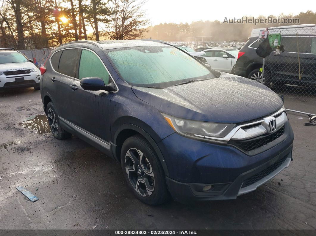 2017 Honda Cr-v Touring Blue vin: 5J6RW2H90HL003683