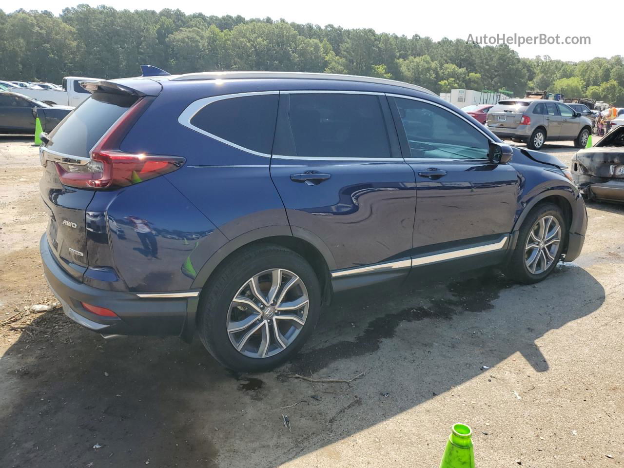 2020 Honda Cr-v Touring Blue vin: 5J6RW2H91LL008125