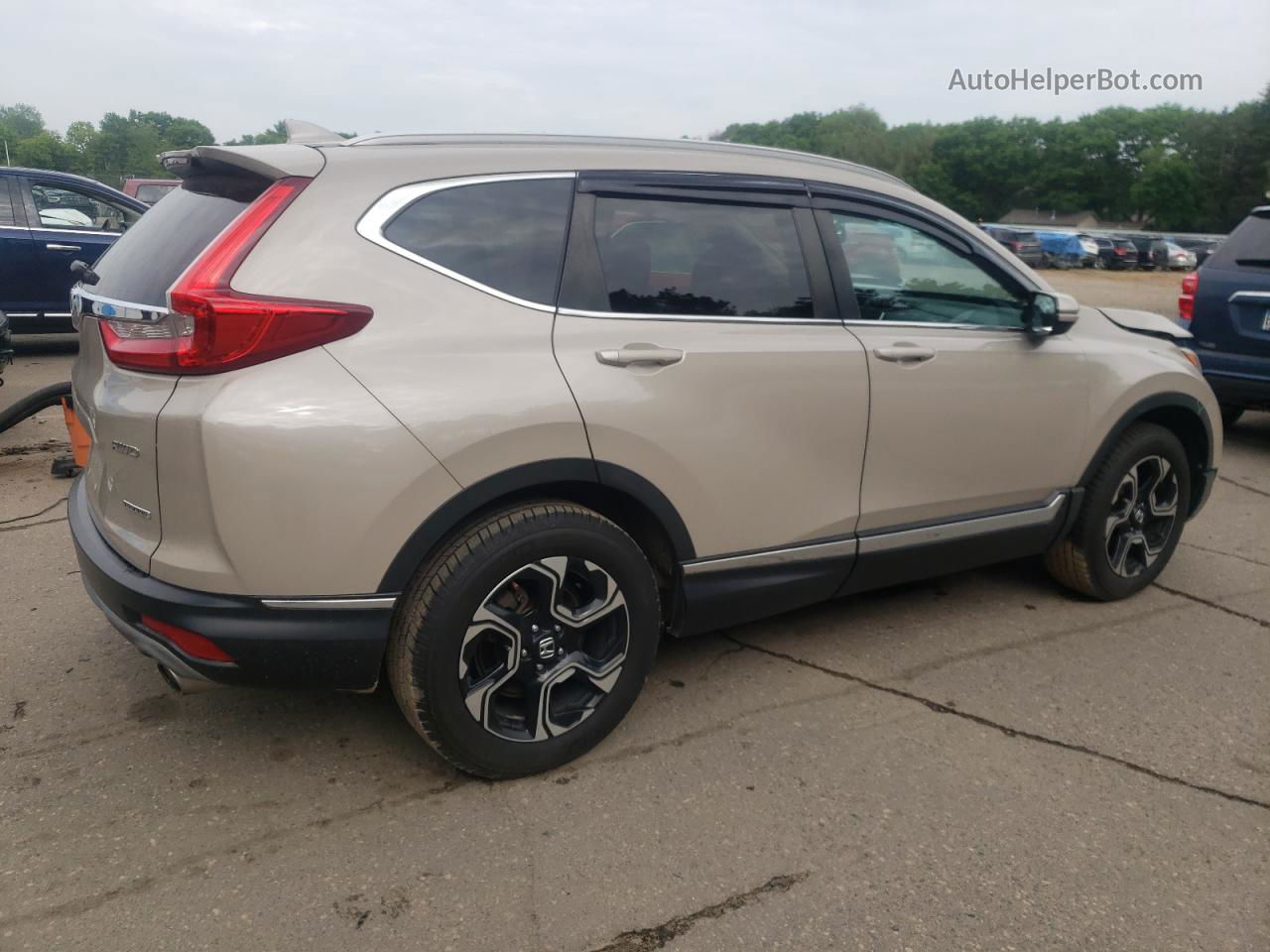 2017 Honda Cr-v Touring Желто-коричневый vin: 5J6RW2H92HL018900