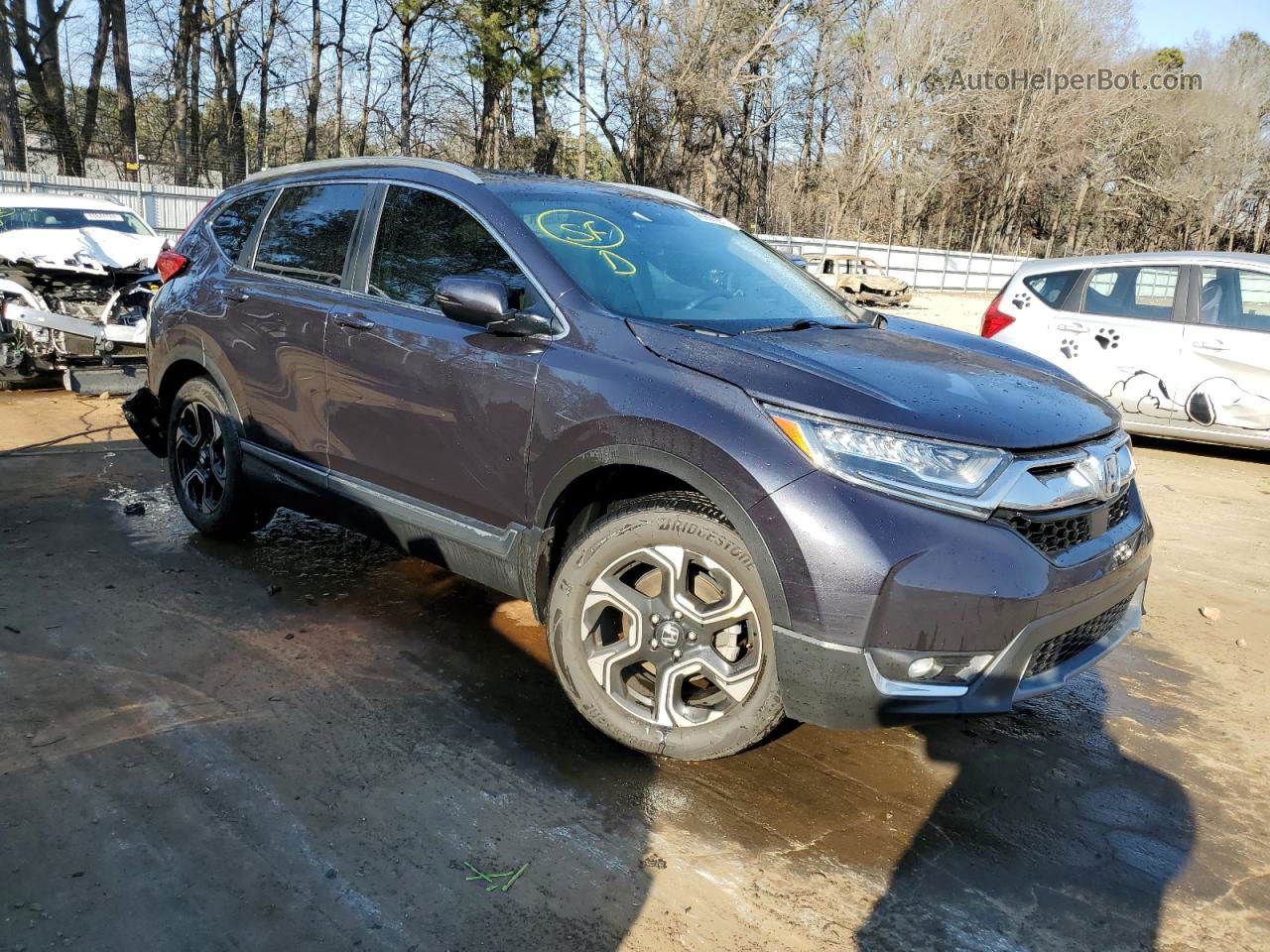 2017 Honda Cr-v Touring Gray vin: 5J6RW2H92HL032182