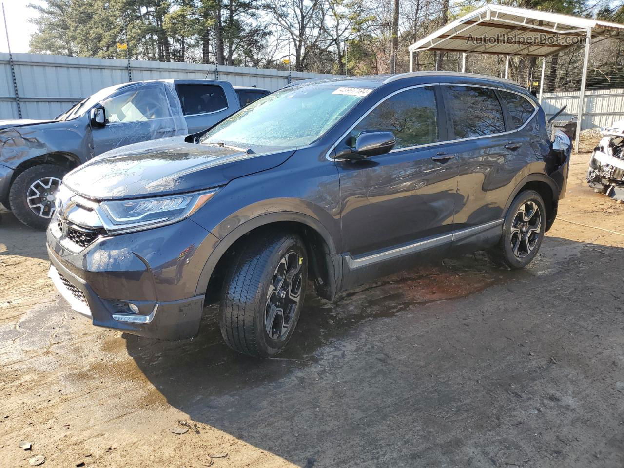 2017 Honda Cr-v Touring Gray vin: 5J6RW2H92HL032182