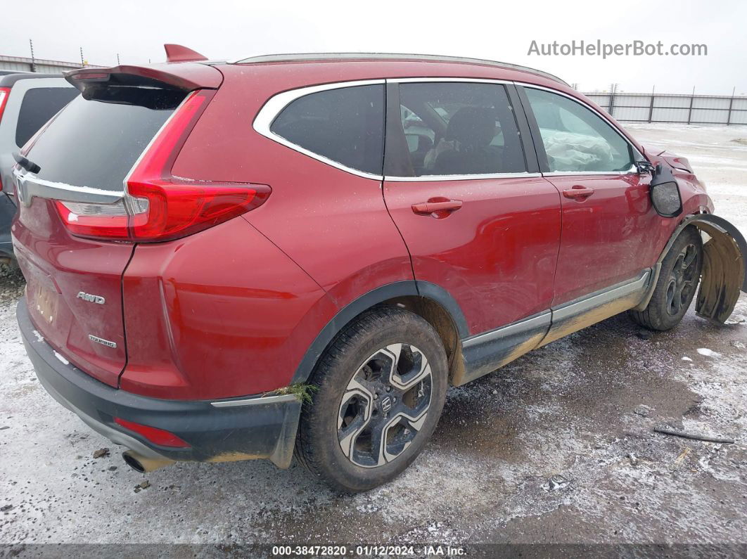 2018 Honda Cr-v Touring Red vin: 5J6RW2H93JL010567