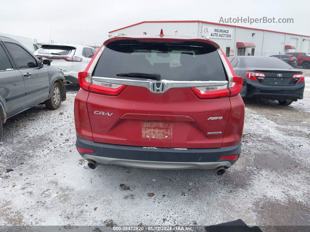 2018 Honda Cr-v Touring Red vin: 5J6RW2H93JL010567