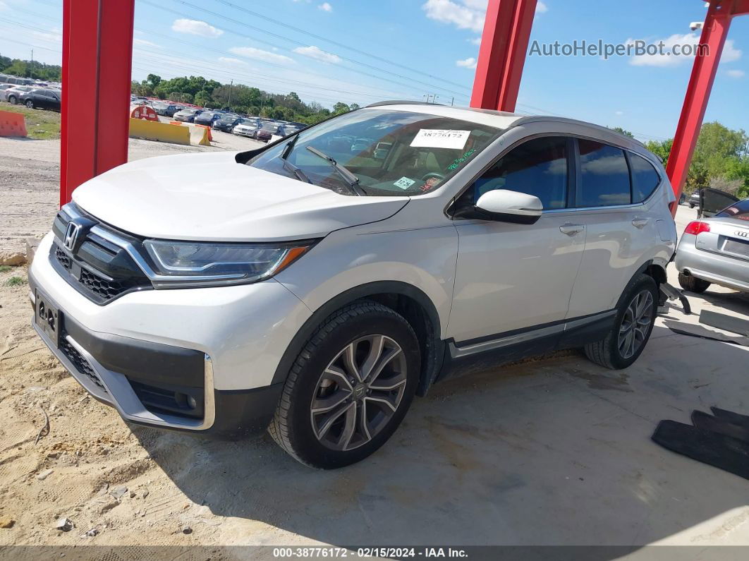 2020 Honda Cr-v Awd Touring White vin: 5J6RW2H93LL000849