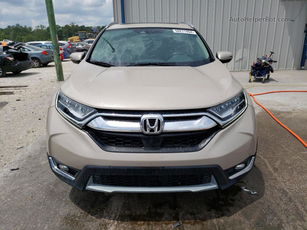 2017 Honda Cr-v Touring Cream vin: 5J6RW2H95HL025095