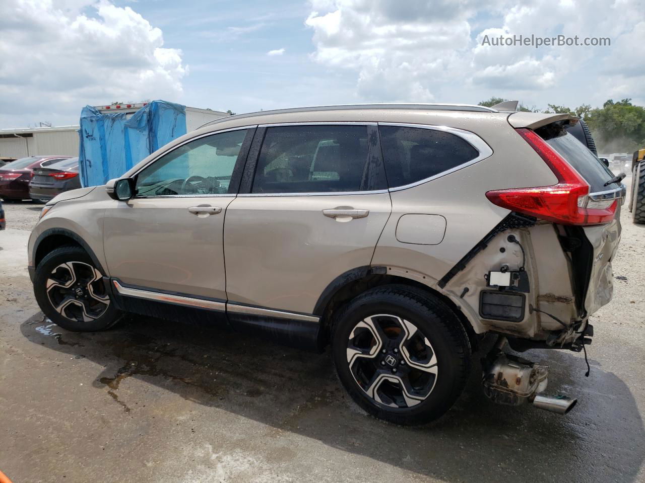 2017 Honda Cr-v Touring Cream vin: 5J6RW2H95HL025095