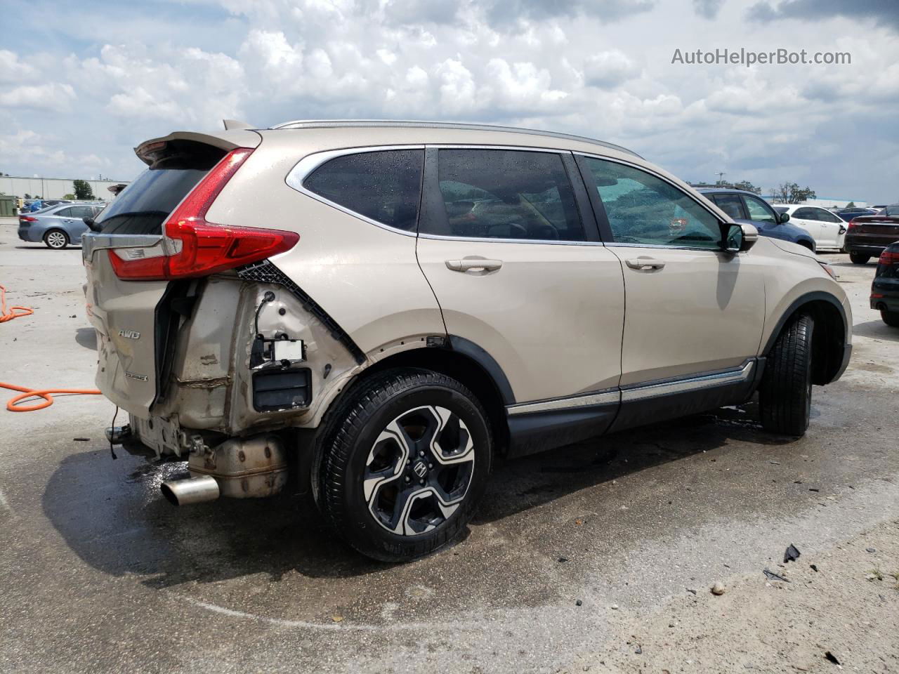 2017 Honda Cr-v Touring Cream vin: 5J6RW2H95HL025095