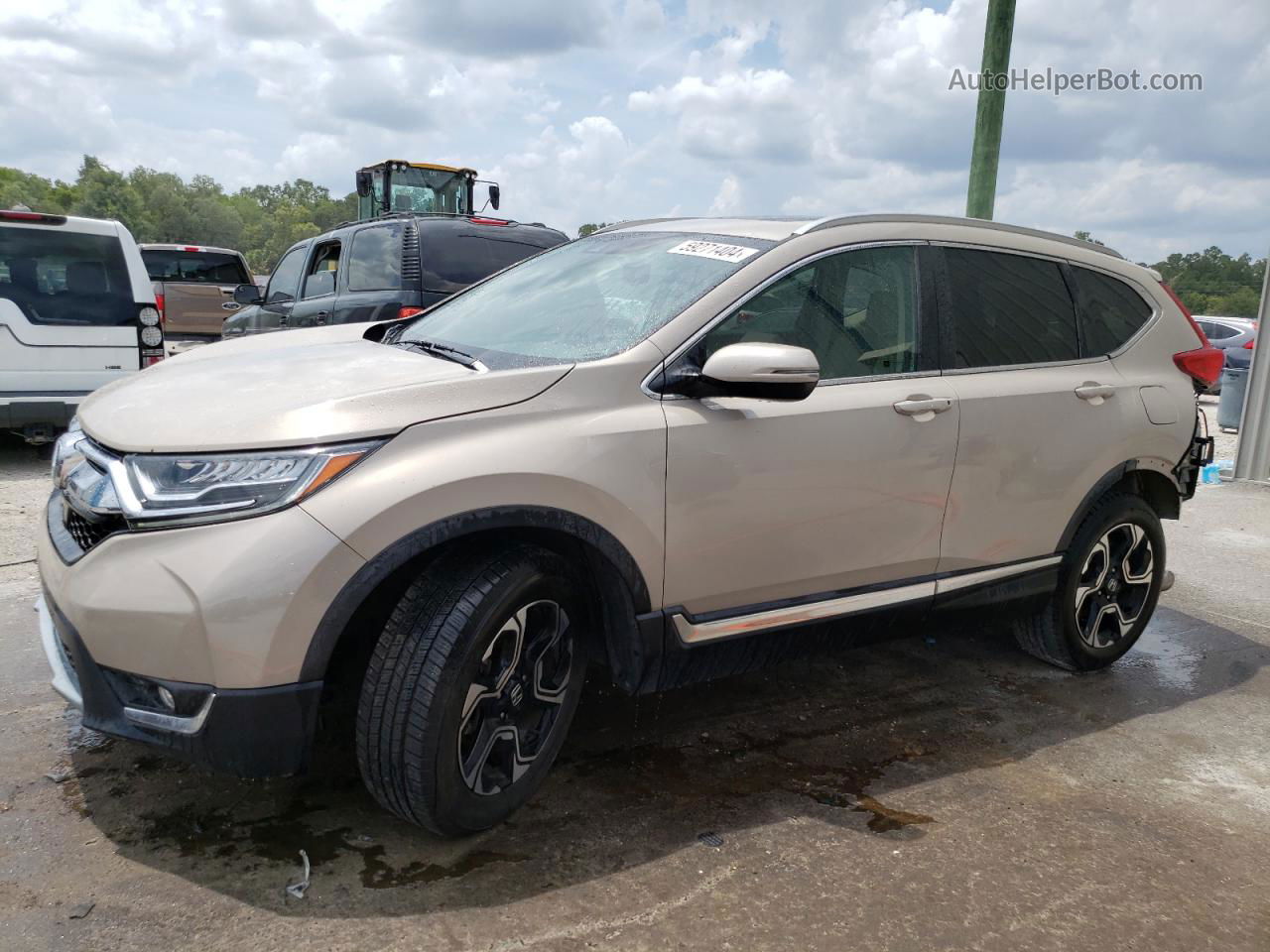 2017 Honda Cr-v Touring Cream vin: 5J6RW2H95HL025095