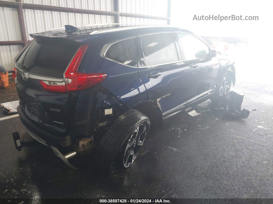 2017 Honda Cr-v Touring Blue vin: 5J6RW2H95HL067024