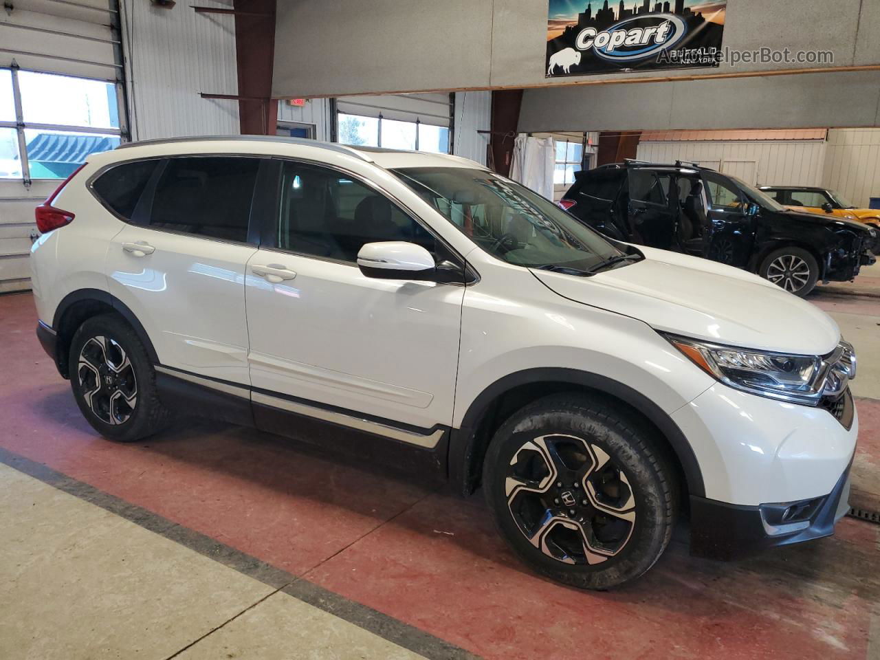 2017 Honda Cr-v Touring White vin: 5J6RW2H96HL068151