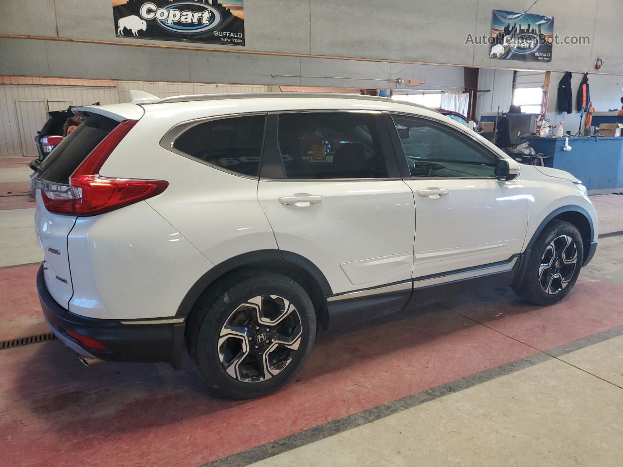 2017 Honda Cr-v Touring White vin: 5J6RW2H96HL068151