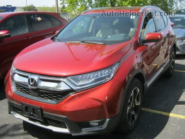 2018 Honda Cr-v Touring Orange vin: 5J6RW2H96JL017836