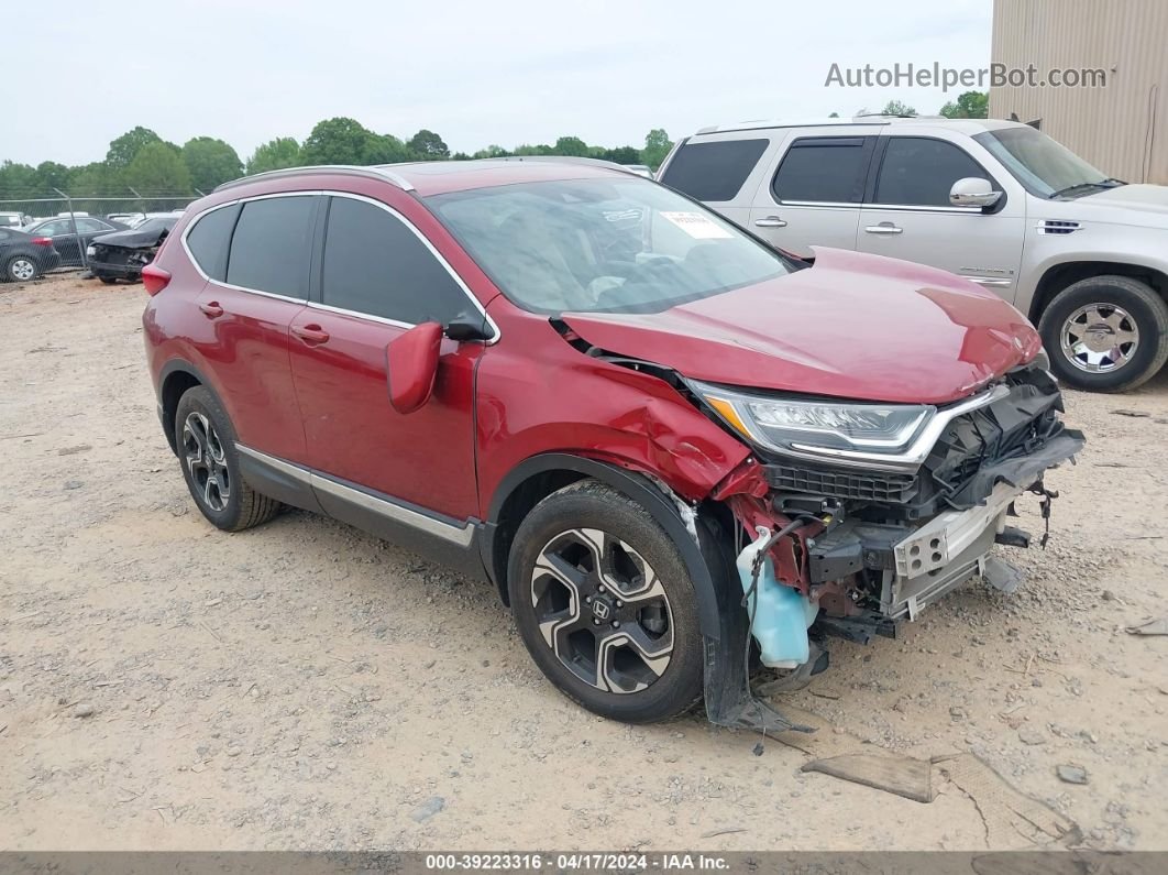 2017 Honda Cr-v Touring Burgundy vin: 5J6RW2H97HL000862