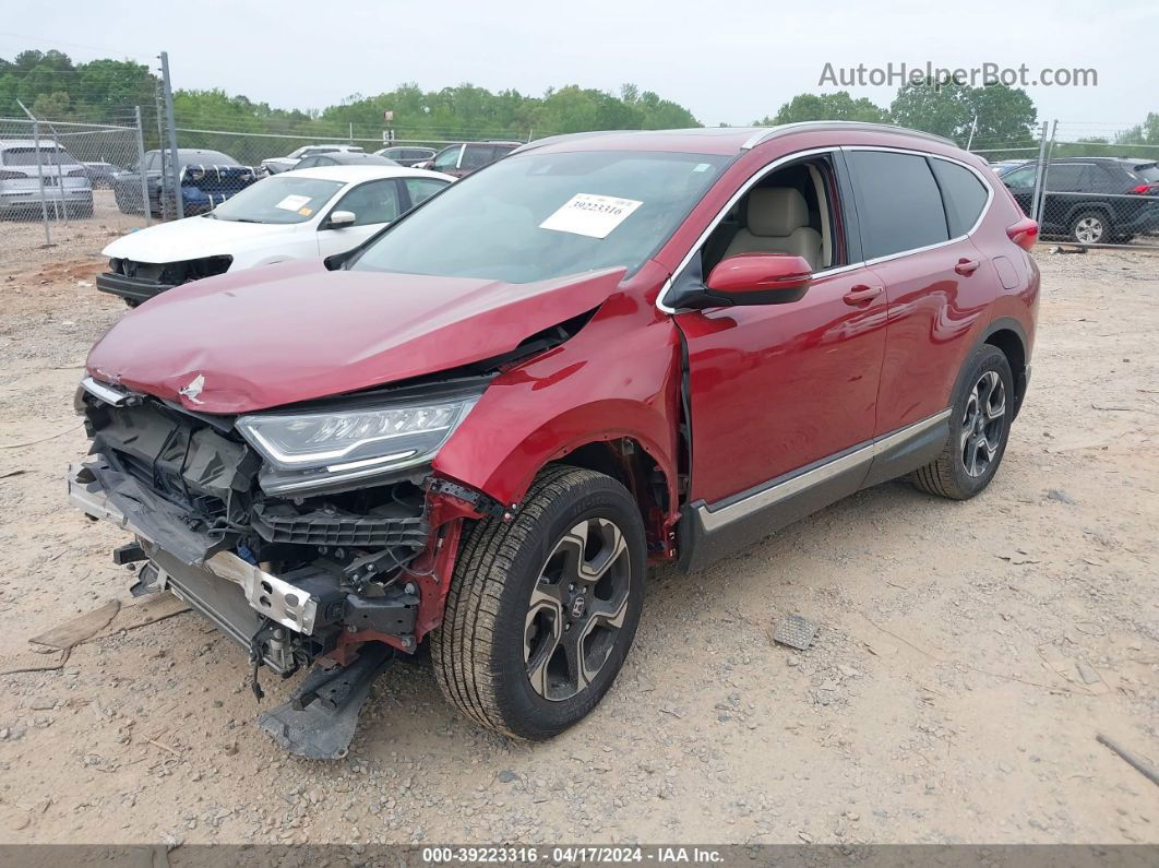 2017 Honda Cr-v Touring Burgundy vin: 5J6RW2H97HL000862