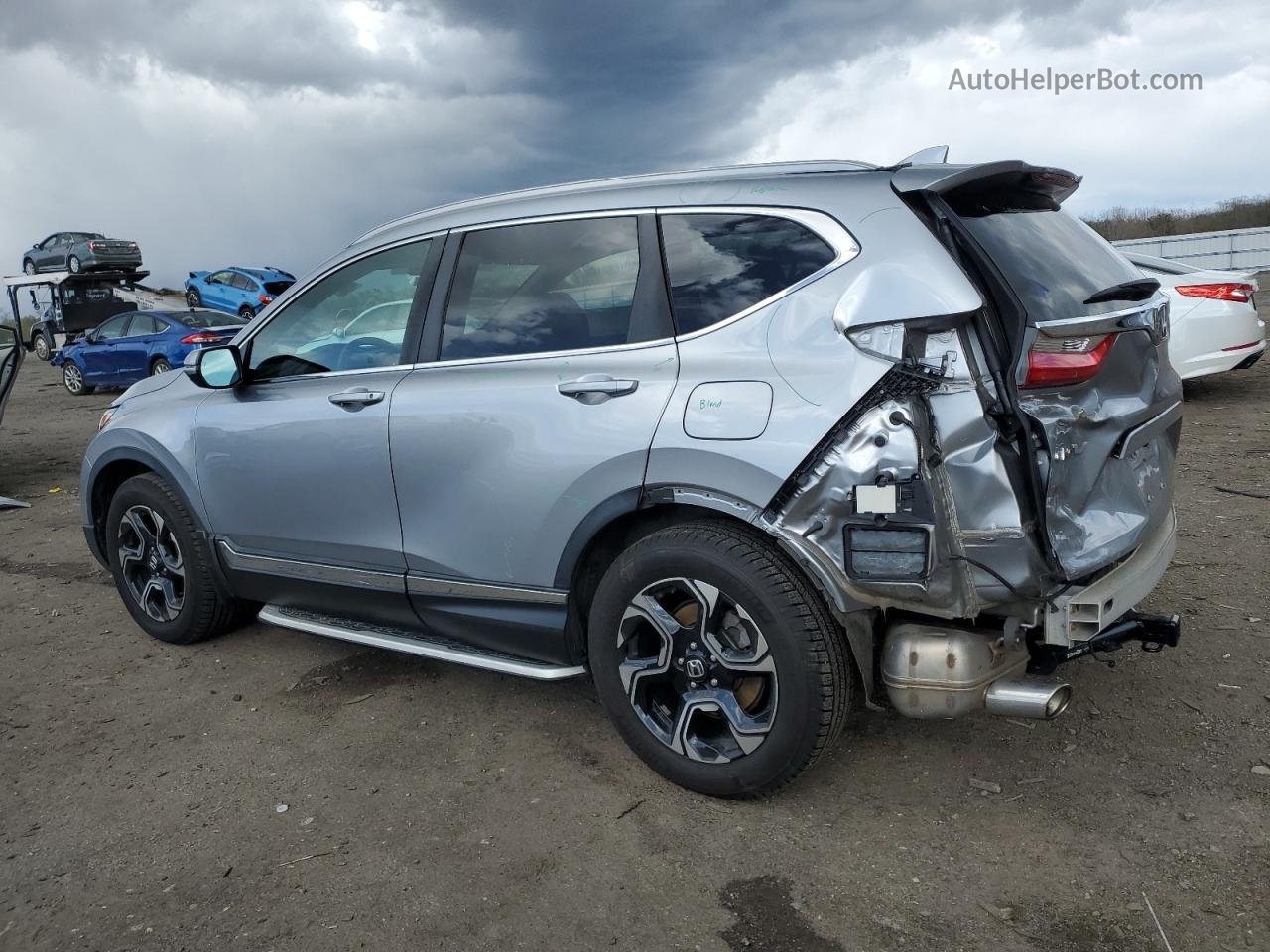 2017 Honda Cr-v Touring Silver vin: 5J6RW2H98HL000417