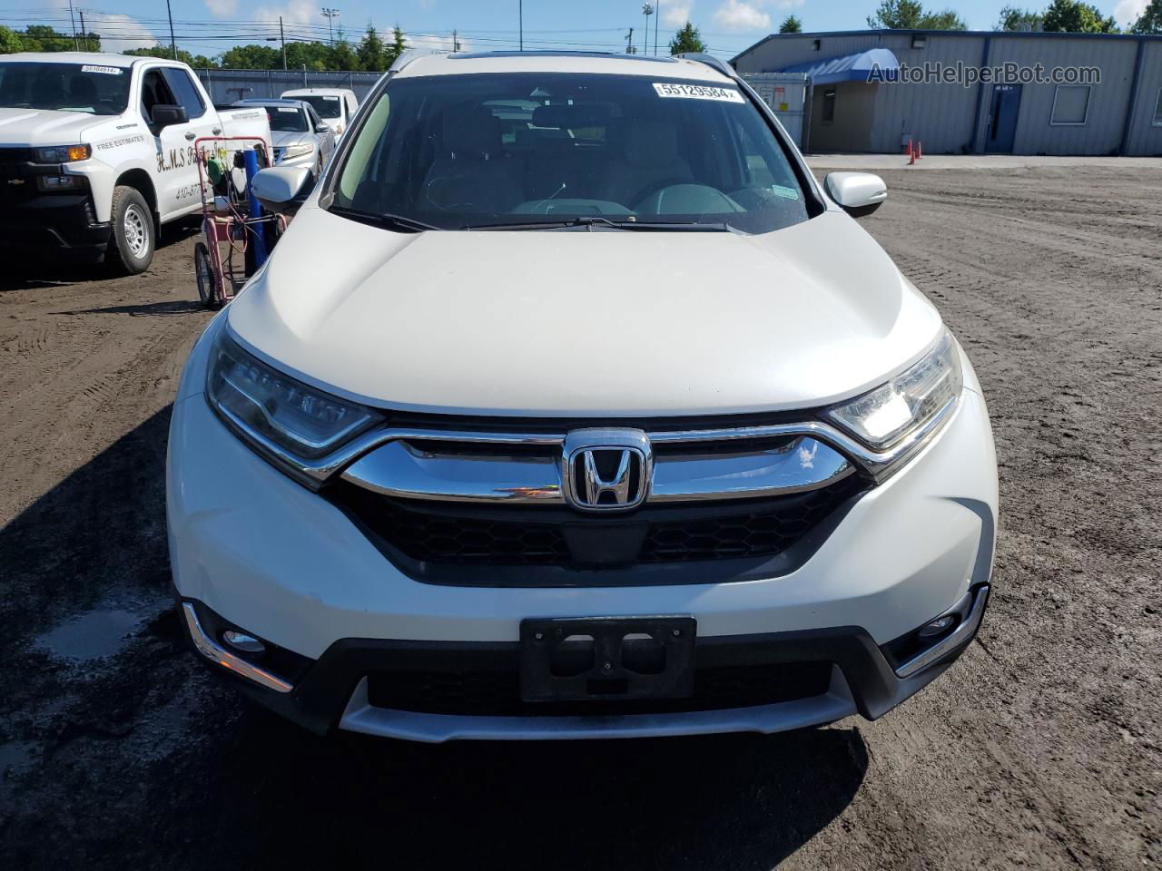 2017 Honda Cr-v Touring White vin: 5J6RW2H98HL002104