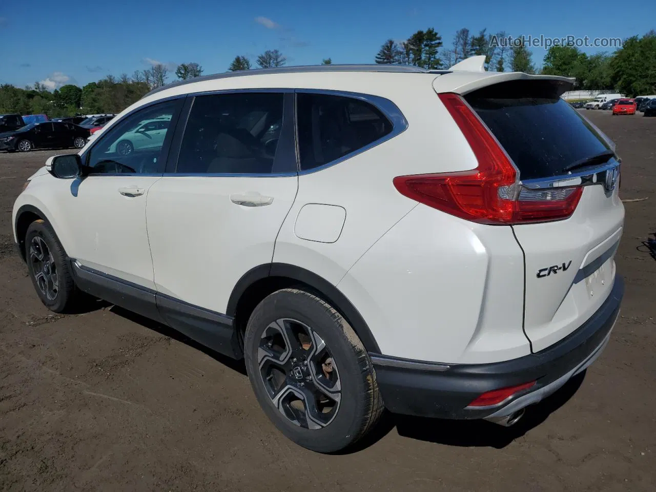 2017 Honda Cr-v Touring White vin: 5J6RW2H98HL002104