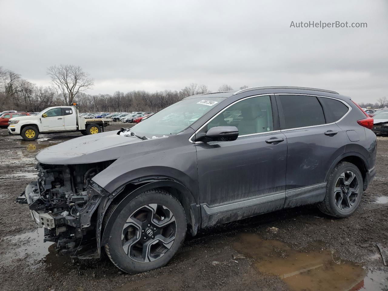 2017 Honda Cr-v Touring Gray vin: 5J6RW2H98HL018254