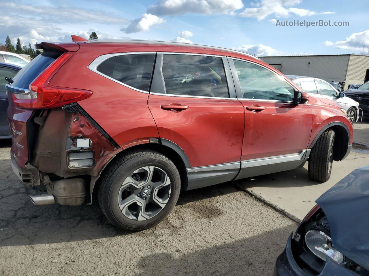 2019 Honda Cr-v Touring Red vin: 5J6RW2H98KL014230