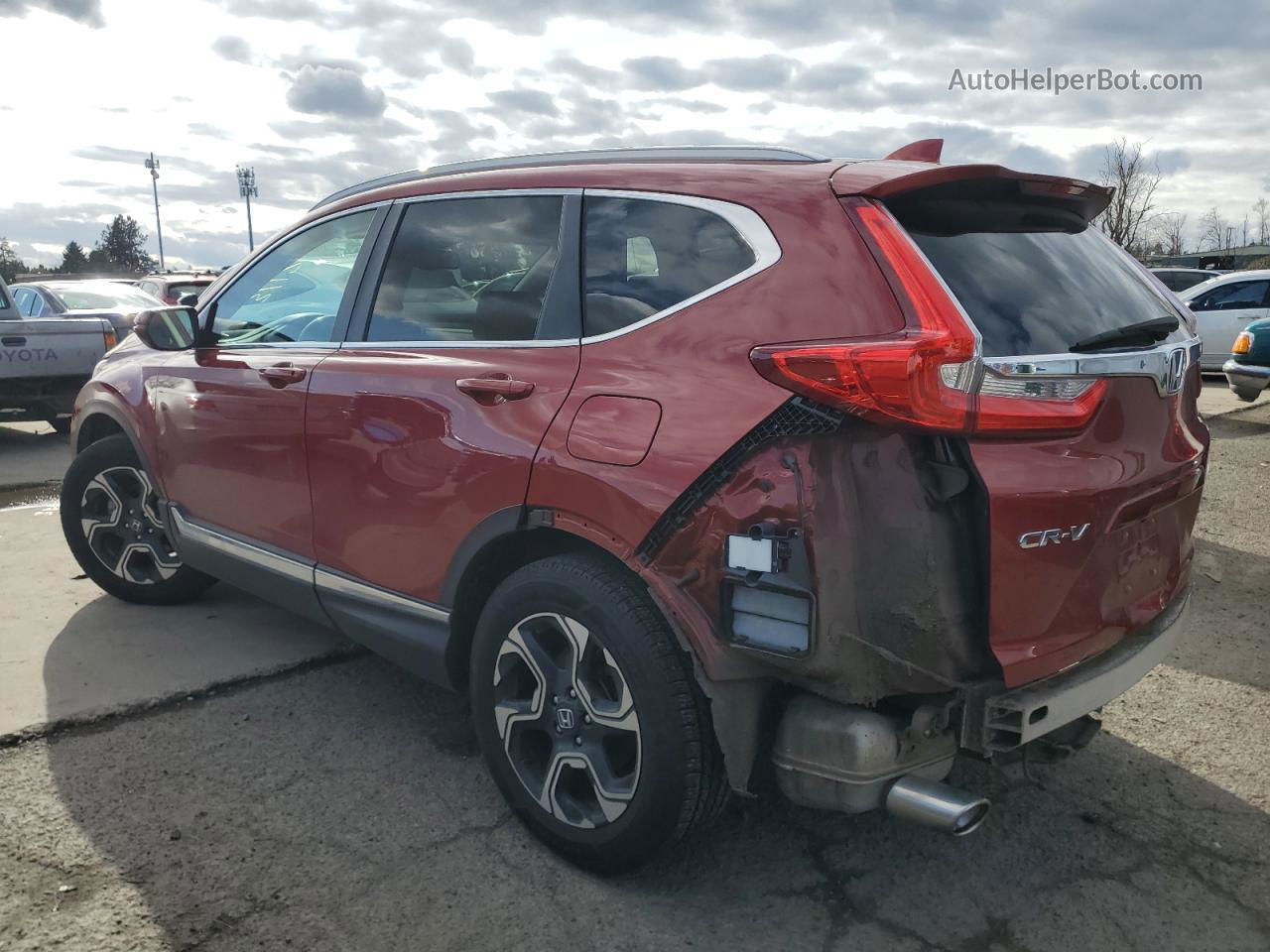 2019 Honda Cr-v Touring Red vin: 5J6RW2H98KL014230