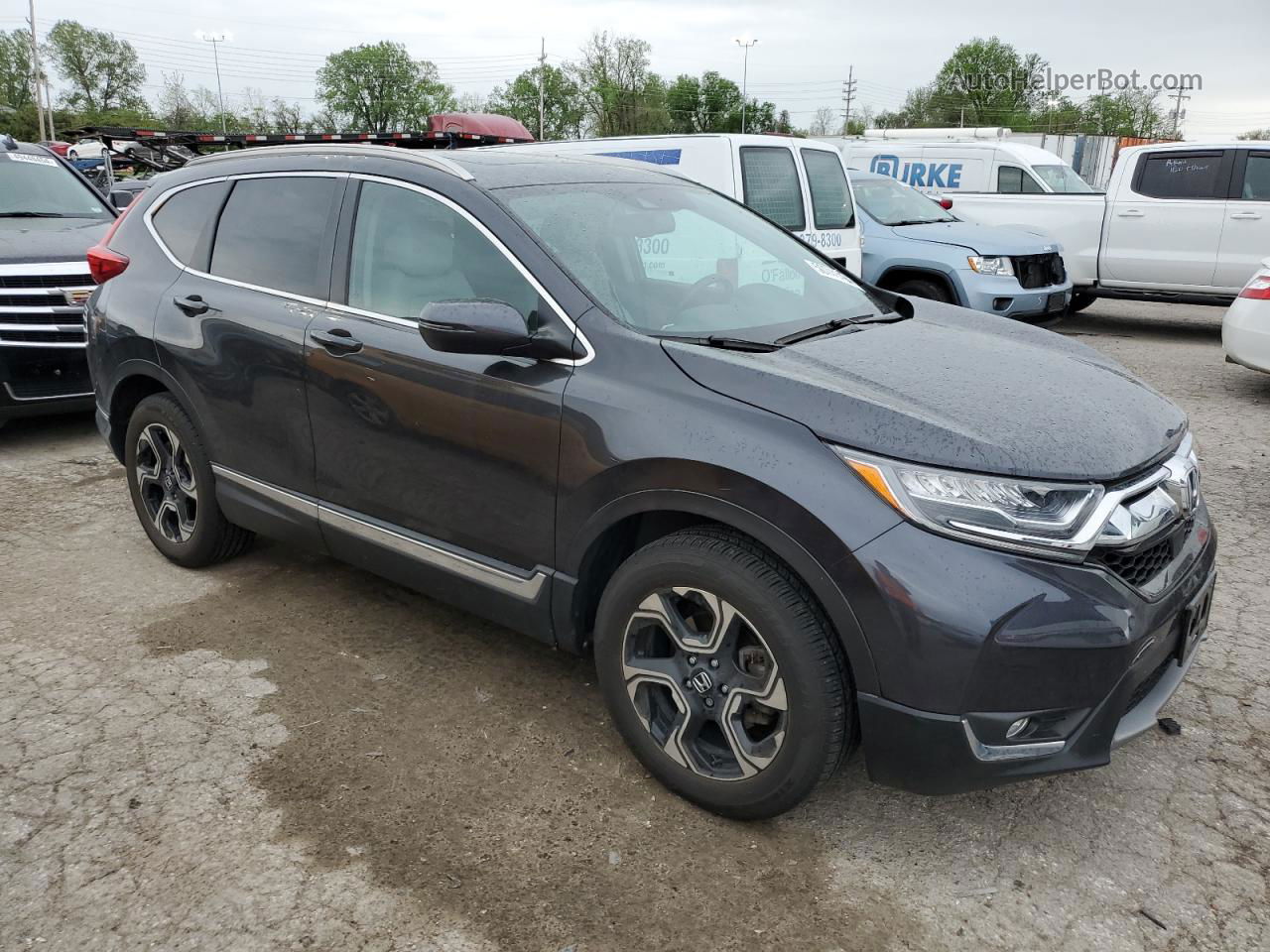 2017 Honda Cr-v Touring Blue vin: 5J6RW2H99HL005481