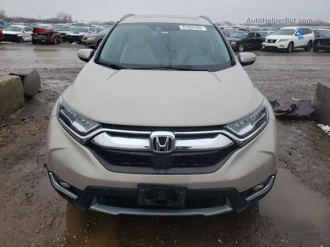 2018 Honda Cr-v Touring Кремовый vin: 5J6RW2H99JL030144