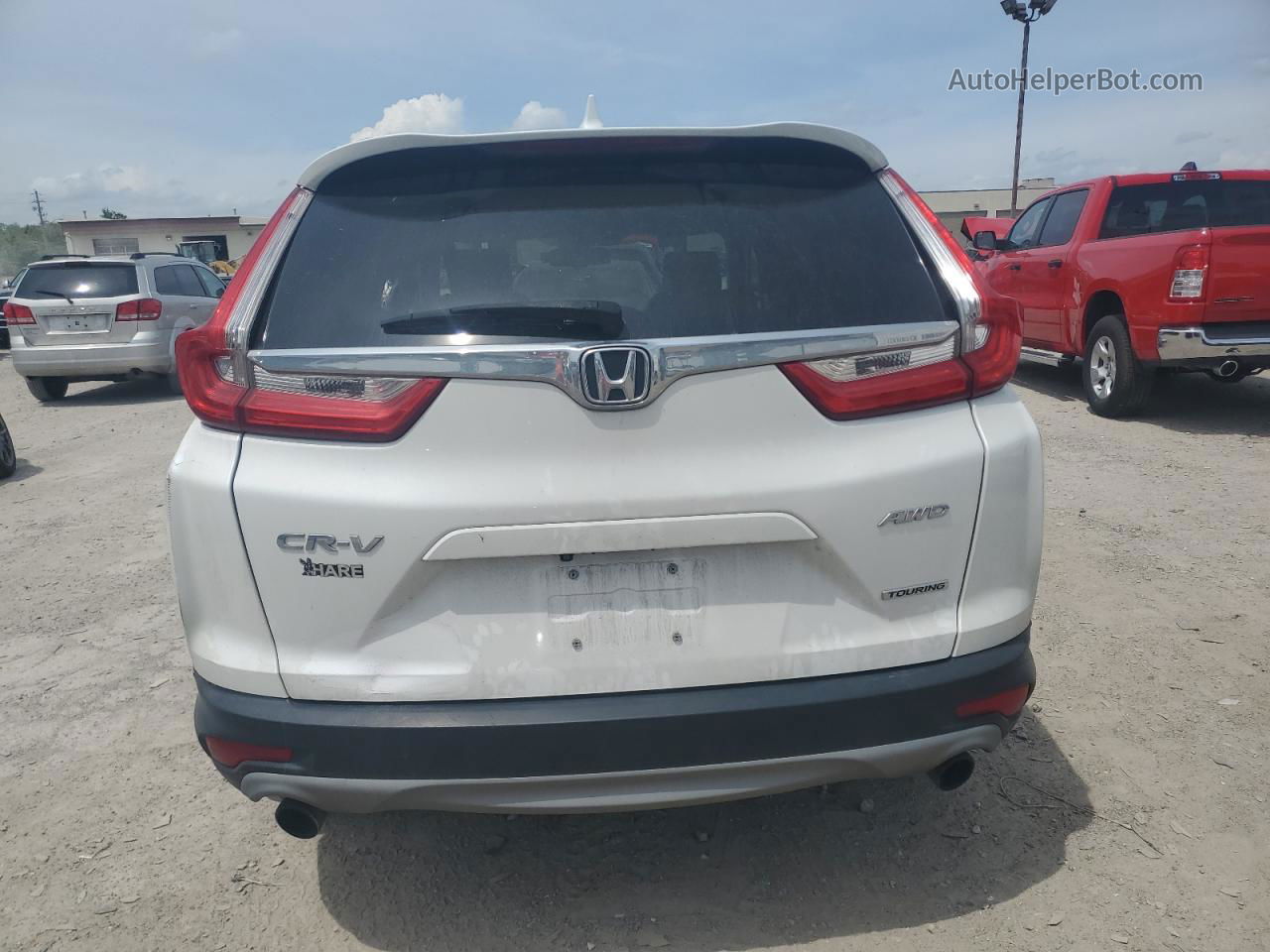 2019 Honda Cr-v Touring White vin: 5J6RW2H99KL023809