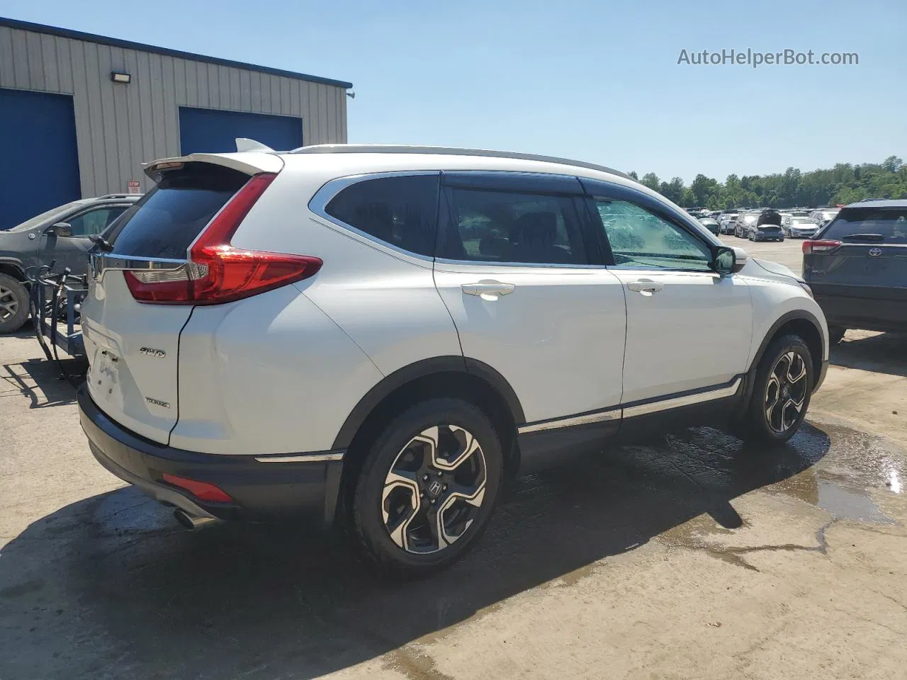 2017 Honda Cr-v Touring White vin: 5J6RW2H9XHL003738