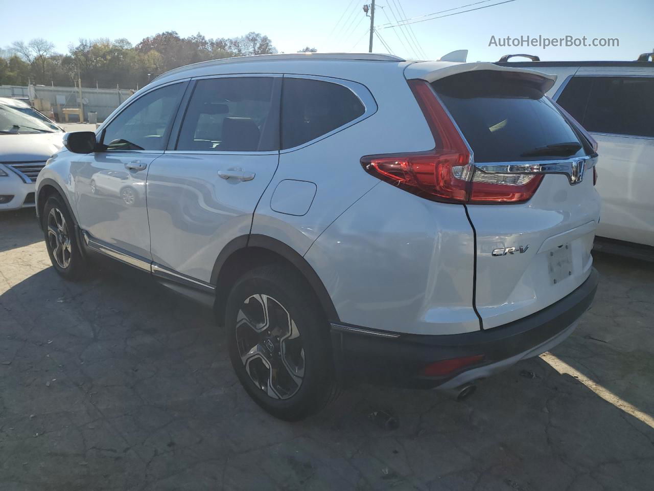 2017 Honda Cr-v Touring White vin: 5J6RW2H9XHL042085