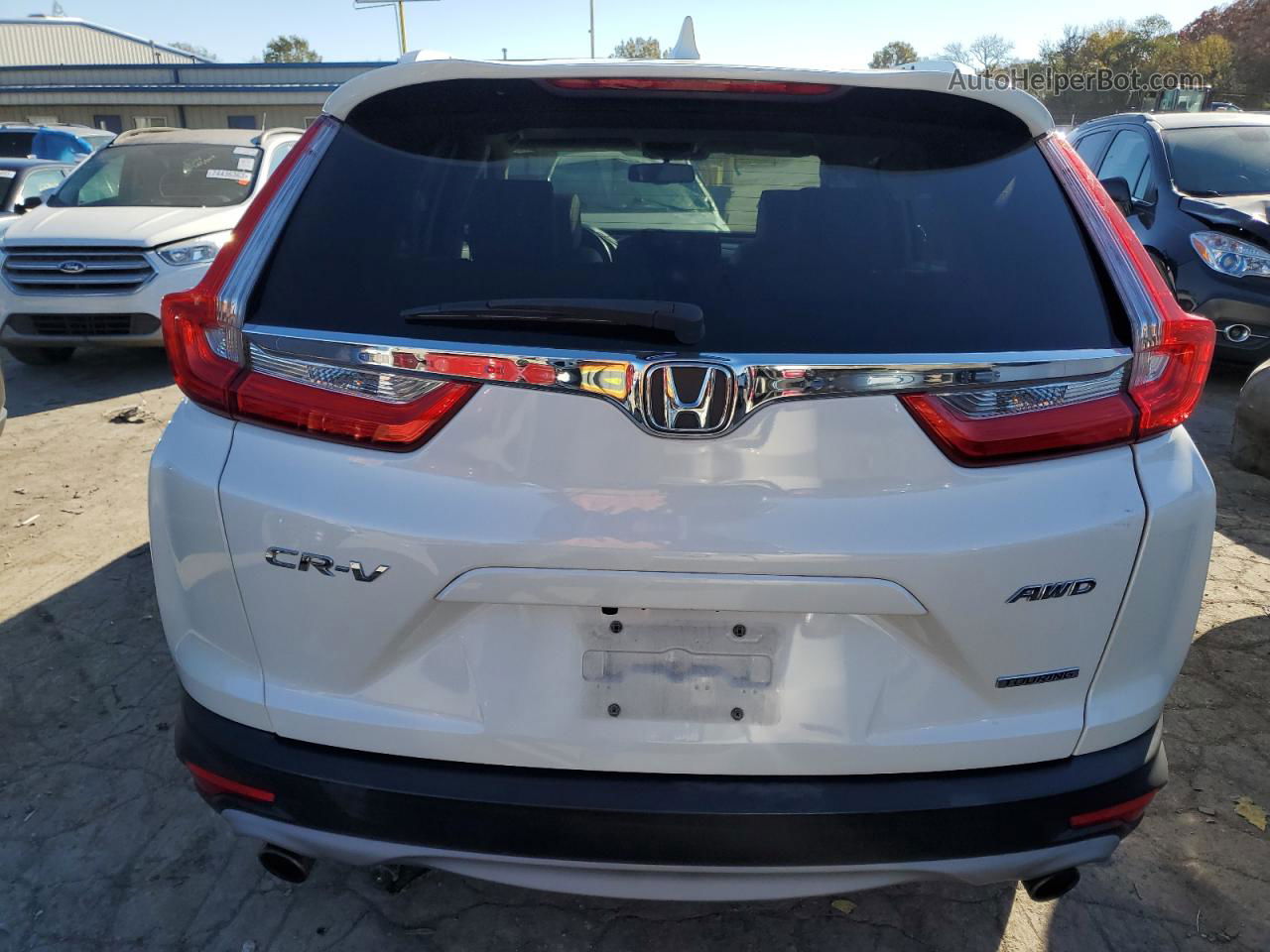 2017 Honda Cr-v Touring White vin: 5J6RW2H9XHL042085