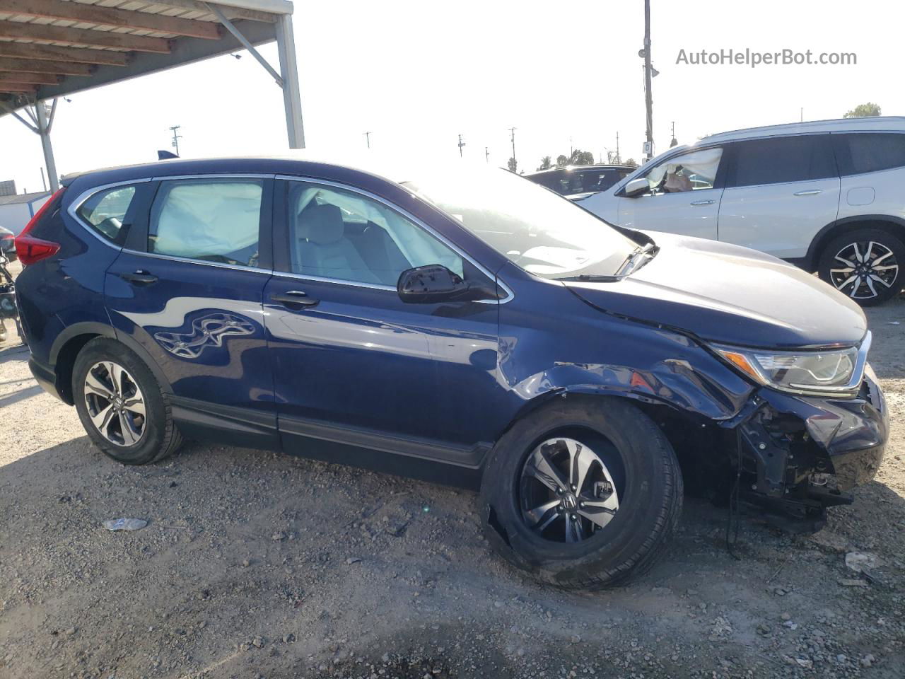 2019 Honda Cr-v Lx Blue vin: 5J6RW5H32KL003589