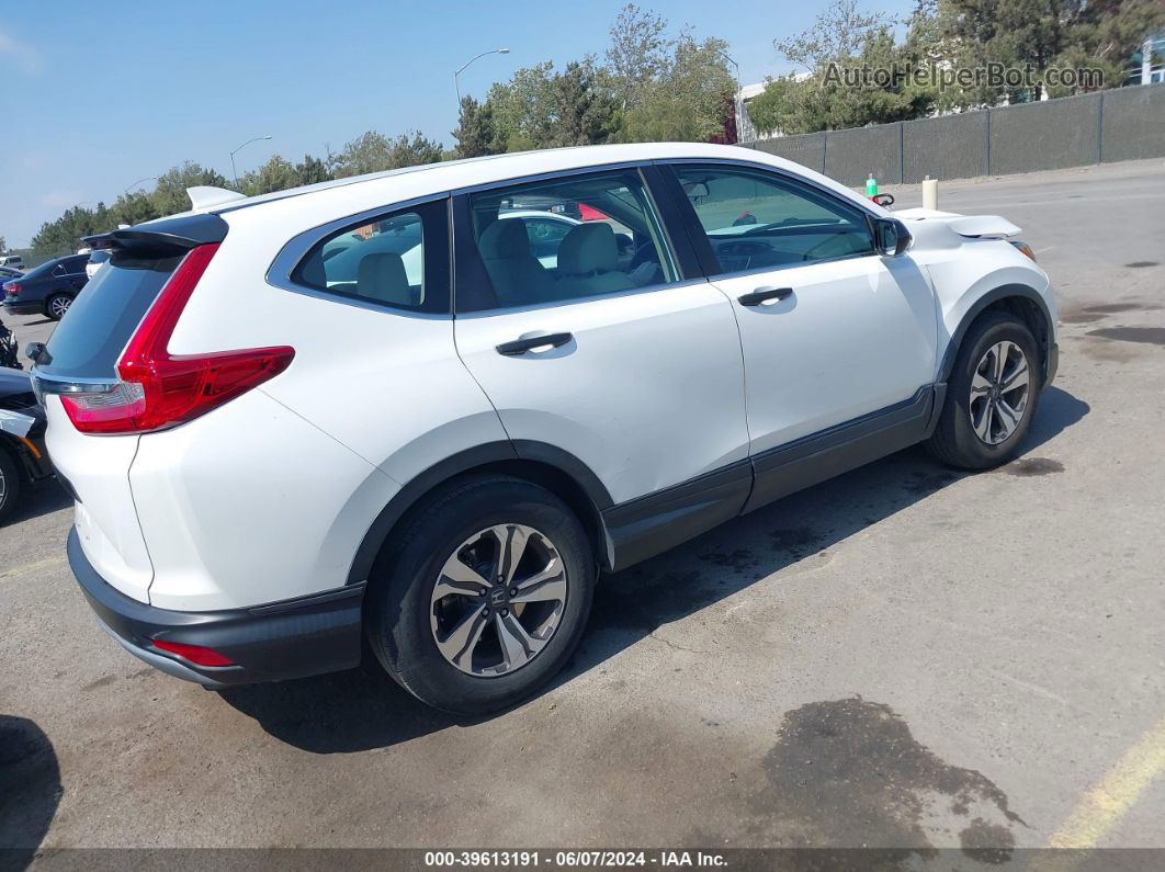 2019 Honda Cr-v Lx White vin: 5J6RW5H33KL005206