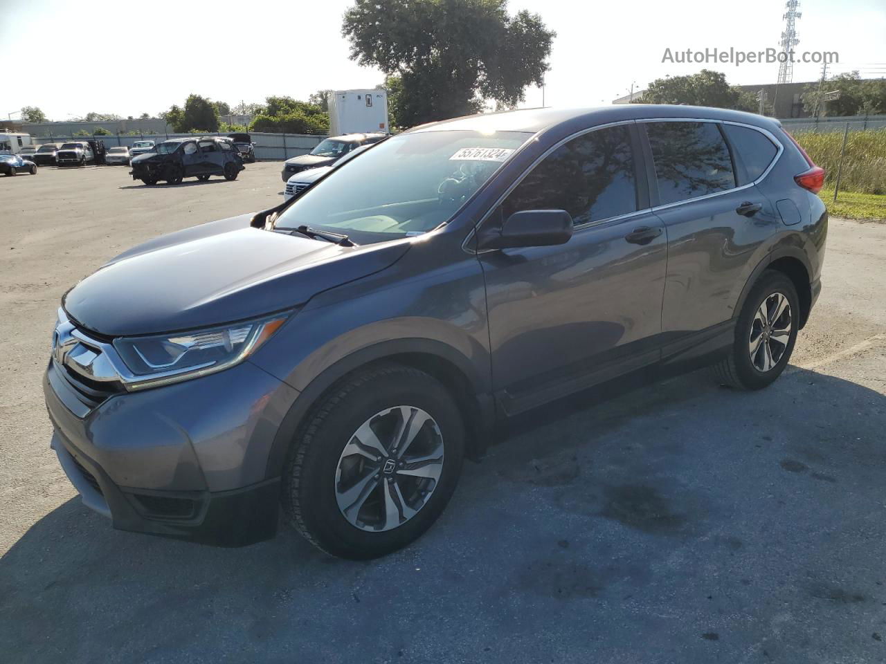 2018 Honda Cr-v Lx Gray vin: 5J6RW5H37JL003084