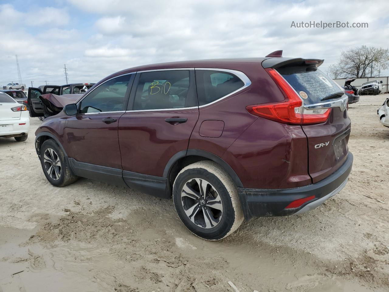 2017 Honda Cr-v Lx Burgundy vin: 5J6RW5H38HL001533