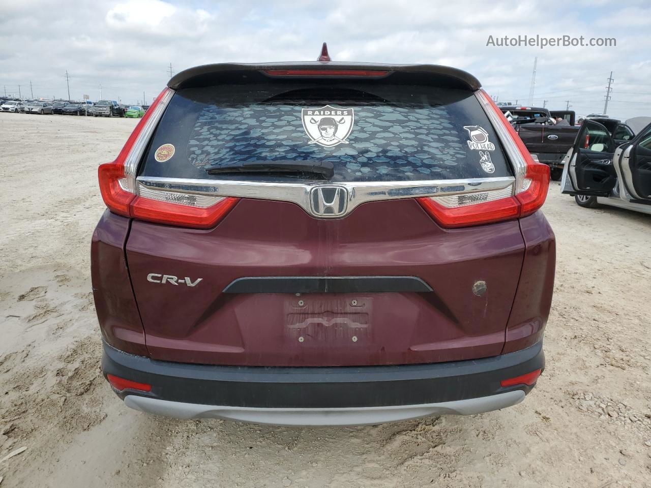 2017 Honda Cr-v Lx Burgundy vin: 5J6RW5H38HL001533